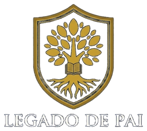Legado de Pai — logo para fundo escuro